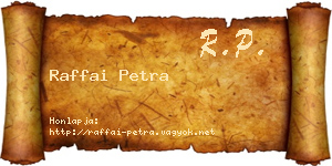 Raffai Petra névjegykártya